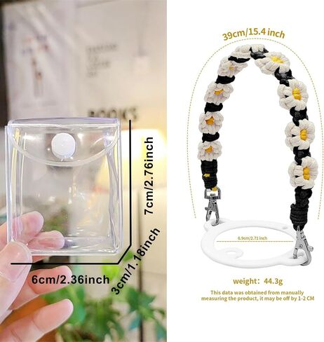 Water Bottle Handle, Cup Holder with Strap, Waterbottle Sling Strap with Handmade Flower Bohemian in Saudi Arabia
