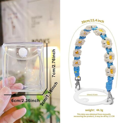 Water Bottle Handle, Cup Holder with Strap, Waterbottle Sling Strap with Handmade Flower Bohemian in Saudi Arabia