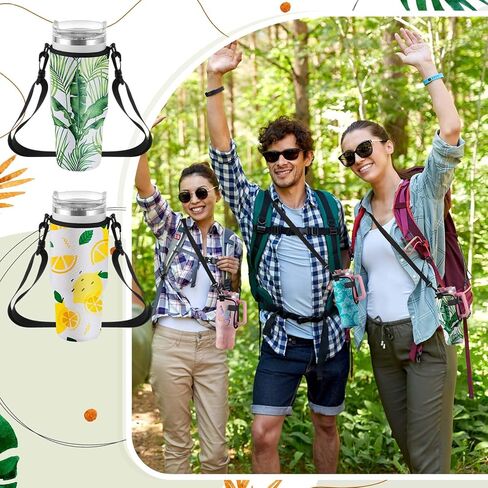 3 Pcs Sublimation Water Bottle Carrier Compatible with Stanley Cup Adjustable Water Bottle Bag with Strap Water Bottle Holders for 40 oz Tumbler with Handle, White in Kuwait