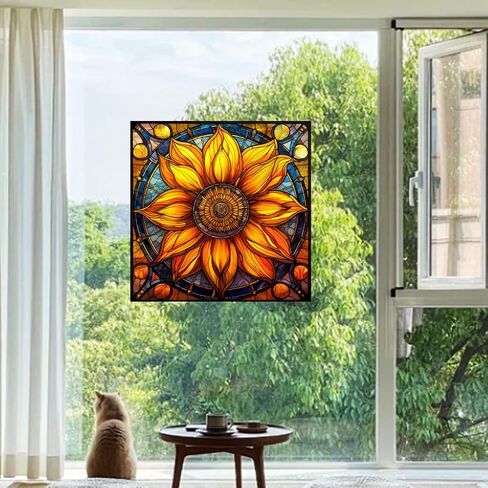 3 Styles Sunflower Window Stickers,10"Floral Grass Window Decals Glass Window Doors Window Stickers Gifts for Mom in Saudi Arabia