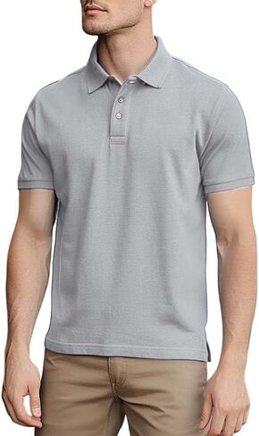 ZH Men's Golf Polo Shirts,3 Pack Polo Shirts for Men,Classic-Fit Polo Shirts,Breathable Polo Shirt for Men in Saudi Arabia