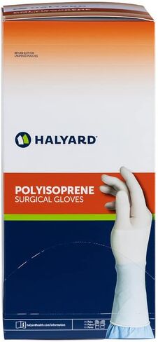 HALYARD Surgical Glove, Polyisoprene, 9.4 Mil Thick, Individually Wrapped Pairs, Powder Free, Sterile, 6.0 Small, White, SGL95060 (Case of 200 Pairs - 400 Total) in Saudi Arabia