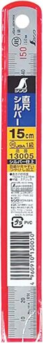 Shinwa Sokutei 13005 معدن مستقيم، فضي (معالجة قمع الانعكاس)، 5.9 بوصة (15 سم)، درجة JIS1 in Kuwait