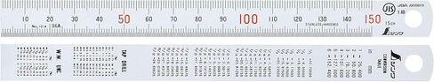 Shinwa Sokutei 13005 معدن مستقيم، فضي (معالجة قمع الانعكاس)، 5.9 بوصة (15 سم)، درجة JIS1 in Kuwait