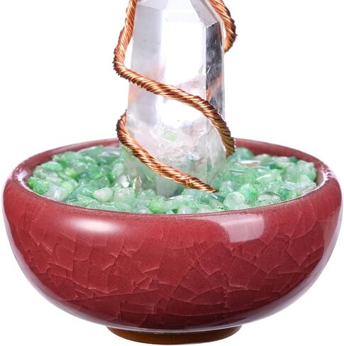 Jovivi 7 Chakra Healing Crystal Tree Natural Reiki Gemstone Tree Life Copper Wire Clear Quartz Crematic Base Feng Shui Money Tree Ornament for Home Office Desk Crystal Decor in Saudi Arabia