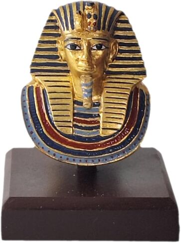Size 6cm/2.3in, Certified Replica of Egyptian Pharaoh King TUT-ankhamun's Statue/Mask, Egyptian Statue Figurine Bust,a Handcrafeted Egyptian Home Decore Statue (Plexi Glass) in Saudi Arabia
