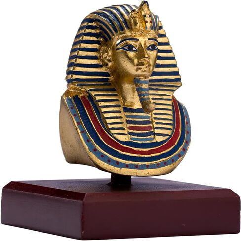 Size 6cm/2.3in, Certified Replica of Egyptian Pharaoh King TUT-ankhamun's Statue/Mask, Egyptian Statue Figurine Bust,a Handcrafeted Egyptian Home Decore Statue (Plexi Glass) in Saudi Arabia