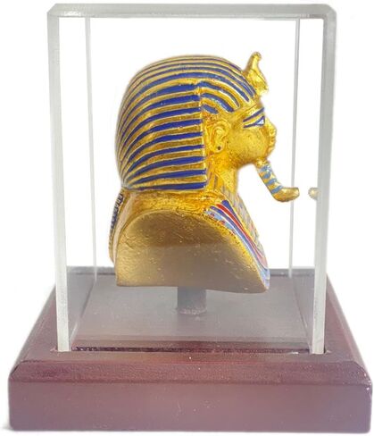 Size 6cm/2.3in, Certified Replica of Egyptian Pharaoh King TUT-ankhamun's Statue/Mask, Egyptian Statue Figurine Bust,a Handcrafeted Egyptian Home Decore Statue (Plexi Glass) in Saudi Arabia