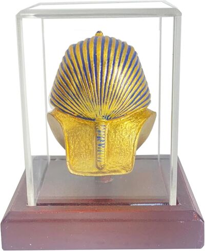 Size 6cm/2.3in, Certified Replica of Egyptian Pharaoh King TUT-ankhamun's Statue/Mask, Egyptian Statue Figurine Bust,a Handcrafeted Egyptian Home Decore Statue (Plexi Glass) in Saudi Arabia