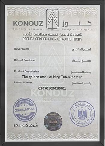 Size 6cm/2.3in, Certified Replica of Egyptian Pharaoh King TUT-ankhamun's Statue/Mask, Egyptian Statue Figurine Bust,a Handcrafeted Egyptian Home Decore Statue (Plexi Glass) in Saudi Arabia