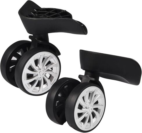 Swivel Castors Wheels, 2Pcs 55mm Rubber Swivel Castor Wheels 360 Degree Quiet Swivel Replacement of The Wheel Luggage Travel Suitcase Wheels Trolley Furniture Caster in Saudi Arabia