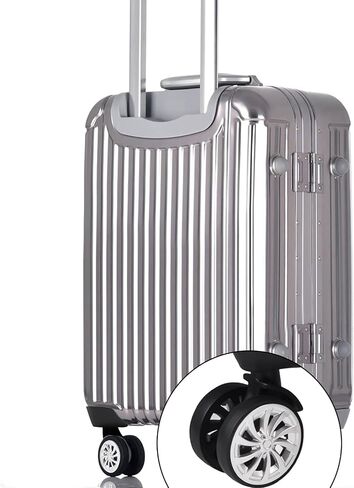 Swivel Castors Wheels, 2Pcs 55mm Rubber Swivel Castor Wheels 360 Degree Quiet Swivel Replacement of The Wheel Luggage Travel Suitcase Wheels Trolley Furniture Caster in Saudi Arabia