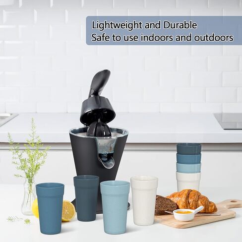 أكواب Homestockplus سعة 20 أونصة، أكواب شرب غير قابلة للكسر، آمنة للاستخدام في الميكروويف وغسالة الأطباق، خالية من مادة BPA، كوب صديق للبيئة وقابل لإعادة الاستخدام للعصائر والماء والنبيذ والكحول وما إلى ذلك. المشروبات 【مجموعة من 8】 in Saudi Arabia