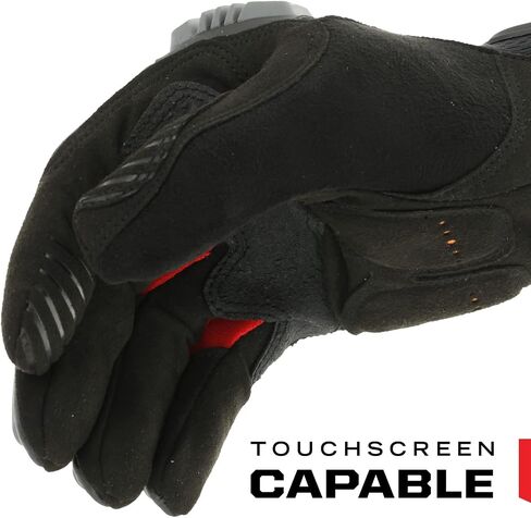 Mechanix Wear: قفازات عمل M-Pact ذات ملاءمة آمنة، وقفازات عمل مع حماية من الصدمات وامتصاص الاهتزاز، وقفازات أمان للرجال (أسود/رمادي، كبير) in Saudi Arabia