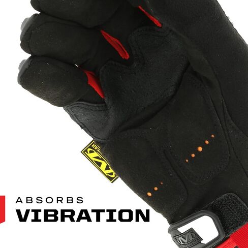Mechanix Wear: قفازات عمل M-Pact ذات ملاءمة آمنة، وقفازات عمل مع حماية من الصدمات وامتصاص الاهتزاز، وقفازات أمان للرجال (أسود/رمادي، كبير) in Saudi Arabia