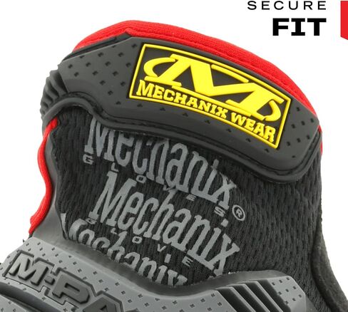 Mechanix Wear: قفازات عمل M-Pact ذات ملاءمة آمنة، وقفازات عمل مع حماية من الصدمات وامتصاص الاهتزاز، وقفازات أمان للرجال (أسود/رمادي، كبير) in Saudi Arabia
