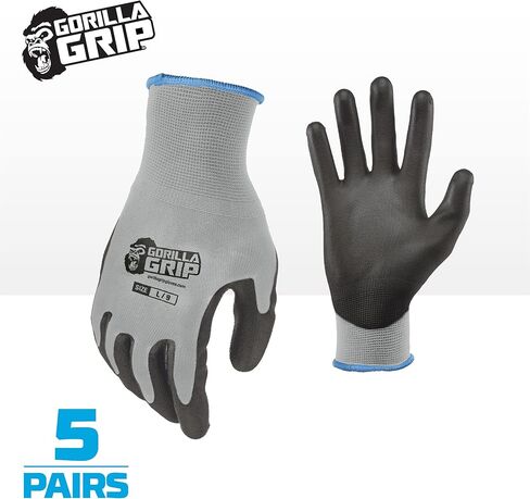 قفازات العمل ذات اللون الرمادي المقاومة للانزلاق لجميع الأغراض من Gorilla Grip in Kuwait