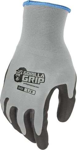 قفازات العمل ذات اللون الرمادي المقاومة للانزلاق لجميع الأغراض من Gorilla Grip in Kuwait