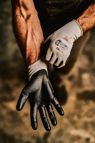 قفازات العمل ذات اللون الرمادي المقاومة للانزلاق لجميع الأغراض من Gorilla Grip in Kuwait