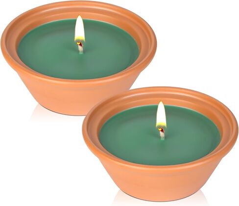 Citronella Candles Outdoor, 2Pack Citronella Candle for Patio Porch Home Garden Backyard Balcony Campsite BBQ Outdoors Indoors, Long Burning Time Natural Soy Wax Candles in Saudi Arabia