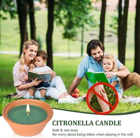 Citronella Candles Outdoor, 2Pack Citronella Candle for Patio Porch Home Garden Backyard Balcony Campsite BBQ Outdoors Indoors, Long Burning Time Natural Soy Wax Candles in Saudi Arabia