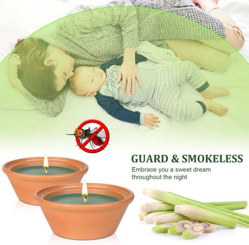 Citronella Candles Outdoor, 2Pack Citronella Candle for Patio Porch Home Garden Backyard Balcony Campsite BBQ Outdoors Indoors, Long Burning Time Natural Soy Wax Candles in Saudi Arabia