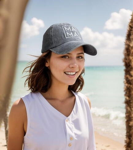 Mama Hat for Women, Adjustable Embroidered Mom Baseball Cap, Mama for Mother Wife Daughter Sister in Saudi Arabia