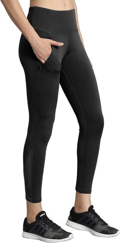 Gym Wear Mesh Legging Workout Pants with Side Pockets Sports Fitness Yoga Track Pants for Women & Girls in Saudi Arabia