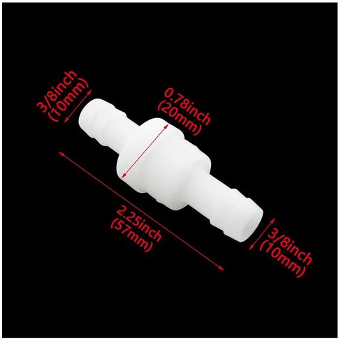4pcs 1/4 Inch Barb Hose One Way Inline Check Valve Non Return One-Way Air Water Gas Check Valve in Saudi Arabia