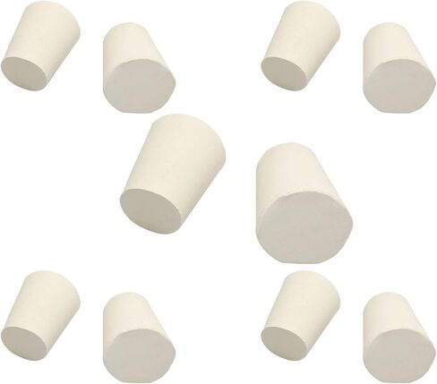 DGZZI Solid Rubber Stopper 10PCS Size #3 23x 17X 26mm/0.90x 0.66x1.02Inch White Lab Plug in Saudi Arabia