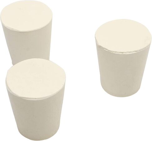 DGZZI Solid Rubber Stopper 10PCS Size #3 23x 17X 26mm/0.90x 0.66x1.02Inch White Lab Plug in Saudi Arabia