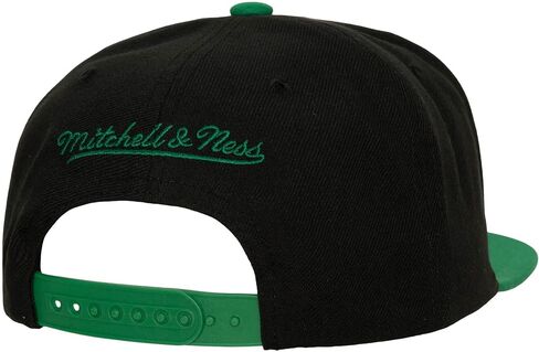 Mitchell & Ness Boston Celtics Cross Check Snapback Hat Cap Black/Green in Saudi Arabia