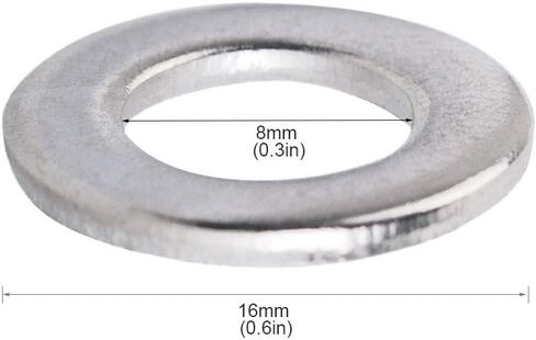 HIFROM 100pcs M10 Flat Washers 304 Stainless Steel Metric Flat Washers Set replacement for Bolt Screw (M10X20X2mm) in Saudi Arabia