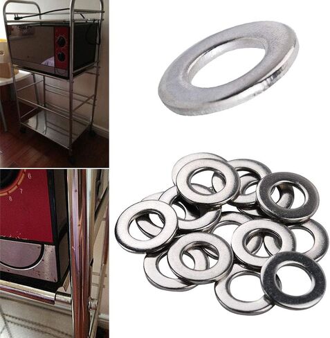 HIFROM 100pcs M10 Flat Washers 304 Stainless Steel Metric Flat Washers Set replacement for Bolt Screw (M10X20X2mm) in Saudi Arabia