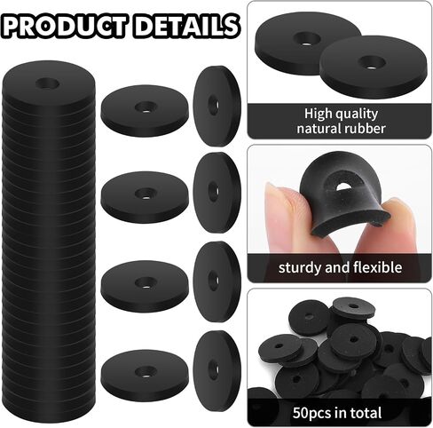 100 Pcs Rubber Washers Flat Faucet Washers 1OD X 1/4ID X 0.12Thickness Black Round Rubber Washers for Bolts Multi Purpose Rubber Spacer Rubber Washers Plumbing Vibration Isolation Rubber Washers in Saudi Arabia