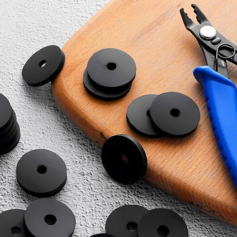 100 Pcs Rubber Washers Flat Faucet Washers 1OD X 1/4ID X 0.12Thickness Black Round Rubber Washers for Bolts Multi Purpose Rubber Spacer Rubber Washers Plumbing Vibration Isolation Rubber Washers in Saudi Arabia