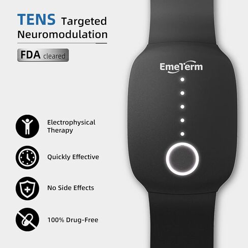 EmeTerm تخفيف الغثيان القطب الكهربائي محفز غثيان الصباح الحركة غثيان السفر القيء الإغاثة قابلة لإعادة الشحن لا هلام العصابات المعصم خالية من المخدرات دون آثار جانبية (أسود) in Kuwait