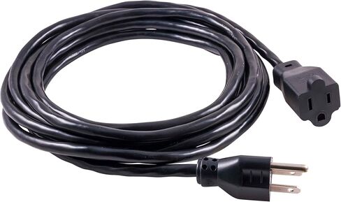 GE Outdoor Extension Cord Waterproof, Heavy Duty Extension Cord, 16AWG 3 Prong Extension Cord Outdoor, 13 Amp 15 Ft Extension Cord, Long Extension Cord, UL Listed, Black, 50369 in Saudi Arabia