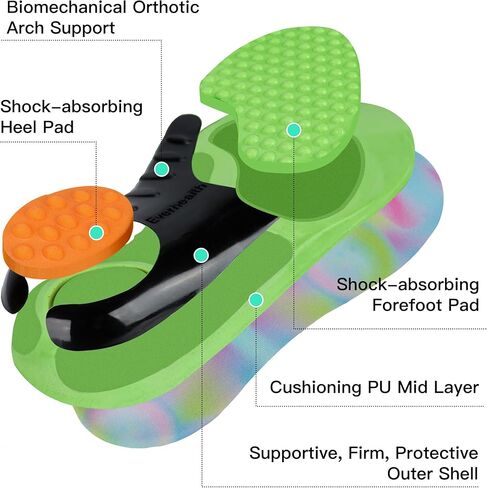 Everhealth Kids Insoles Orthopedic Shoe Inserts, Orthotic Arch Support Insoles for Flat Feet Pronation Plantar Fasciitis Pain Relief, Comfort Supportive Replacement Insoles for Children in Kuwait