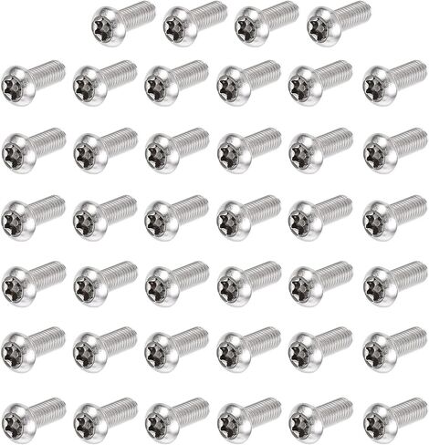 برغي آلة أمان توركس M6x16mm من uxcell، 40 قطعة براغي رأس عموم داخل العمود، 304 مسامير تثبيت من الفولاذ المقاوم للصدأ in Saudi Arabia