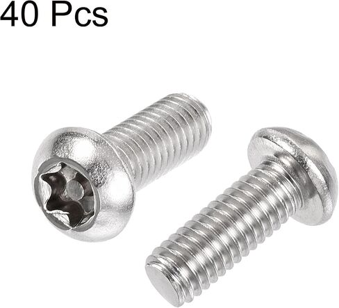 برغي آلة أمان توركس M6x16mm من uxcell، 40 قطعة براغي رأس عموم داخل العمود، 304 مسامير تثبيت من الفولاذ المقاوم للصدأ in Saudi Arabia