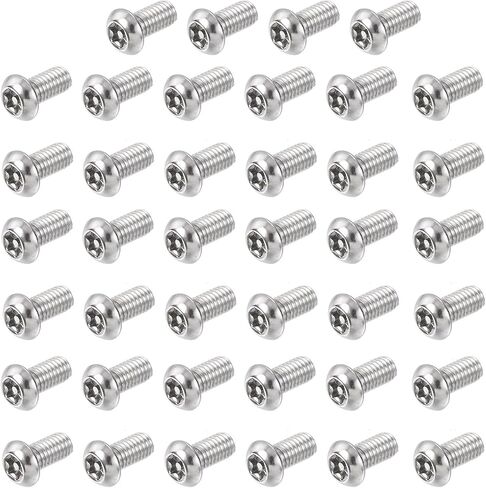 برغي آلة أمان توركس M6x16mm من uxcell، 40 قطعة براغي رأس عموم داخل العمود، 304 مسامير تثبيت من الفولاذ المقاوم للصدأ in Saudi Arabia