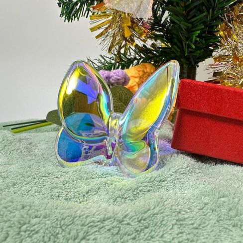 Butterfly Crystal Figurines, Crystal Butterfly Ornament, Glass Butterfly Ornament for Wedding Christmas Party Decor, Crystal Animal Collectible for Butterfly Enthusiasts and Collectors (Black) in Saudi Arabia