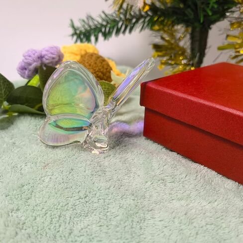 Butterfly Crystal Figurines, Crystal Butterfly Ornament, Glass Butterfly Ornament for Wedding Christmas Party Decor, Crystal Animal Collectible for Butterfly Enthusiasts and Collectors (Black) in Saudi Arabia