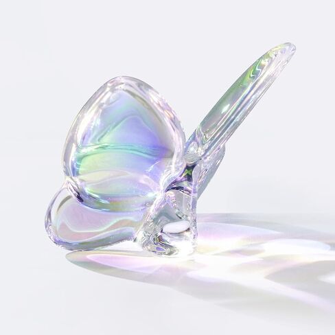 Butterfly Crystal Figurines, Crystal Butterfly Ornament, Glass Butterfly Ornament for Wedding Christmas Party Decor, Crystal Animal Collectible for Butterfly Enthusiasts and Collectors (Black) in Saudi Arabia