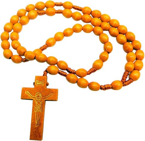 Westmon Works Saint Francis Rosary Set Wood Beads and Wooden Cross in a Case with Holy Patron of Pets Prayer Card in Saudi Arabia