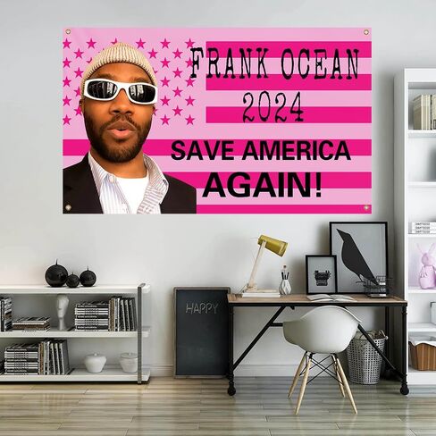 BOLUE Frank Singer Flag Rapper Ocean Music Album Wall Tapestry 3x5Ft for Fans College Dorm Living Room Wall Deco in Saudi Arabia