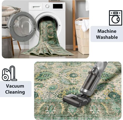 سجاد منطقة بوهو 6x9 قابل للغسل 6x9 سجادة منخفضة الوبر غير قابلة للتساقط سجاد منطقة المرور العالية لغرفة المعيشة وغرفة النوم والمطبخ وغرفة الطعام والمدخل الداخلي باللون الوردي in Kuwait