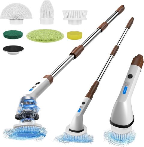 Electric Spin Scrubber, 2024 New Cordless Cleaning Brush，2-Speed Adjustable,Shower Scrubber for Bathroom Car Floor Tile in Saudi Arabia