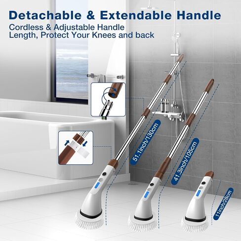 Electric Spin Scrubber, 2024 New Cordless Cleaning Brush，2-Speed Adjustable,Shower Scrubber for Bathroom Car Floor Tile in Saudi Arabia